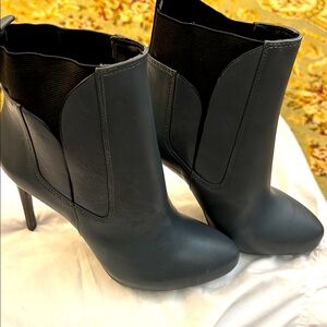 Charles David Black Heeled Boots with Stiletto Heel (never worn)